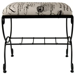 * Vanity Bench French Script Promotion< Stools & Benches