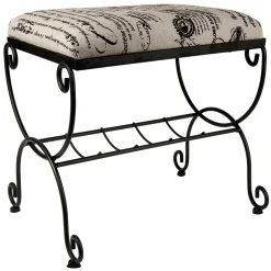 * Vanity Bench French Script Promotion< Stools & Benches