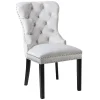 * Velvet Grey Tufted Ring Back Dining Chair Discount Online< Dining Chairs & Benches