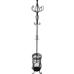 * Victorian Style Metal Coat Rack With Black Finish, 73 Flash Sale< Baker'S Racks & Bar Carts