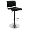 * Warren Black Faux Leather Adjustable Barstool Premium< Dining Chairs & Benches