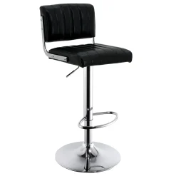 * Warren Black Faux Leather Adjustable Barstool Premium< Dining Chairs & Benches