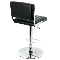 * Warren Black Faux Leather Adjustable Barstool Premium< Dining Chairs & Benches