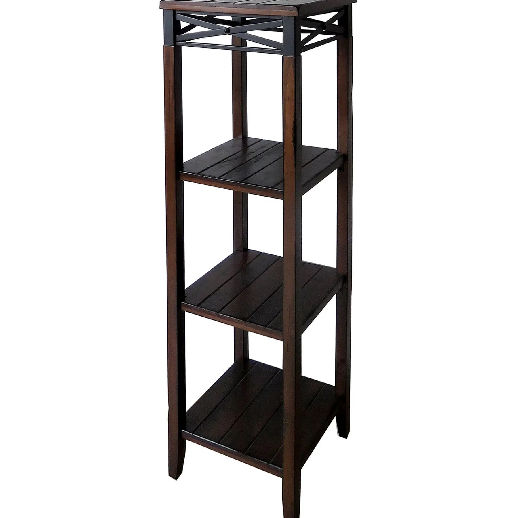 * Wood And Metal X Band Plant Stand Discount Online< Plant Stands