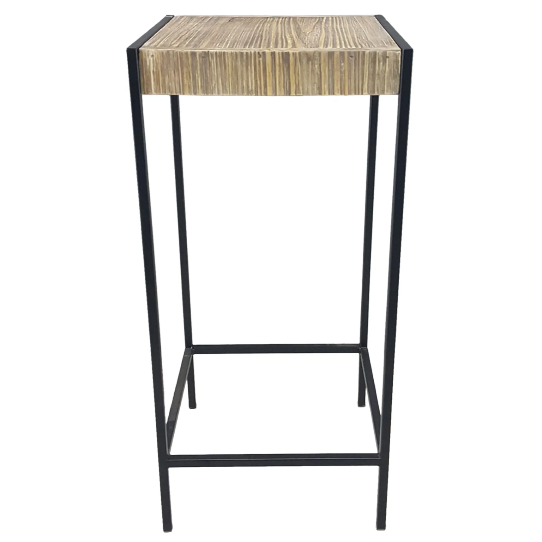 * Wood Top Metal Base Plnt Stand Online Discount< Plant Stands