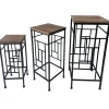 * Wood Top Plant Stand With Metal Frame, Large Promotion< Plant Stands