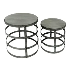 * Wood Top Plant Stand With Metal Base, Small Clearance< Plant Stands