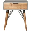 * Wood/Metal 1-Drawer Table Exquisite Gifts< Accent Tables