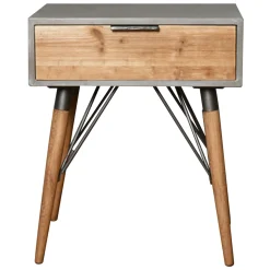 * Wood/Metal 1-Drawer Table Exquisite Gifts< Accent Tables
