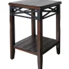 * Wood/Metal X Band Plant Stand Discount Online< Accent Tables