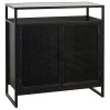 * 32X34 Blk Mtl 2Dr Display Cab Featured< Cabinets & Chests