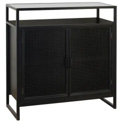 * 32X34 Blk Mtl 2Dr Display Cab Featured< Cabinets & Chests